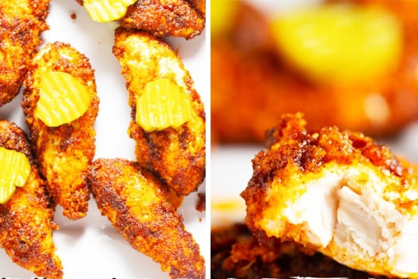 Nashville Style Air Fryer Hot Chicken Tenders - Nashville Hot chicken Recipes - Chicken Tenders Recipe