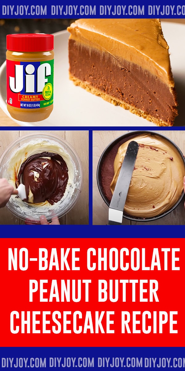 No-Bake Peanut Butter Cheesecake Recipe - Peanut Butter Desserts - No Bake Recipes