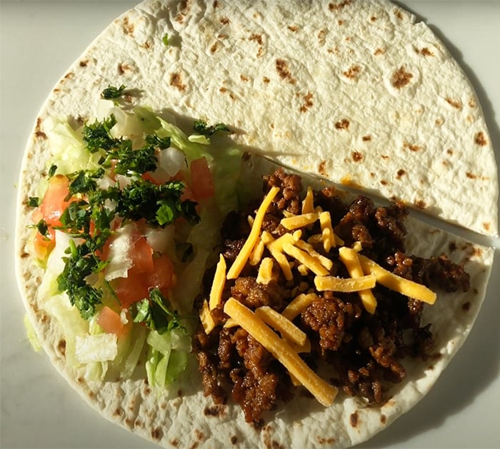 How To Make A Taco Tortilla Wrap - TikTok Viral Foods - TikTok Food Trends