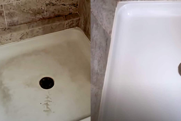 Clean A Shower Floor With Dollar Tree Items - How To Clean A Shower Floor - DIY Cleaning Hacks