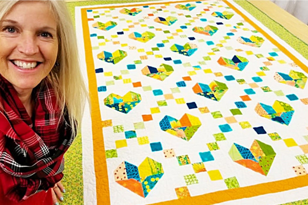 Valentines Day Heart Quilt - Easy Quilt Pattern - How To Make A Quilt