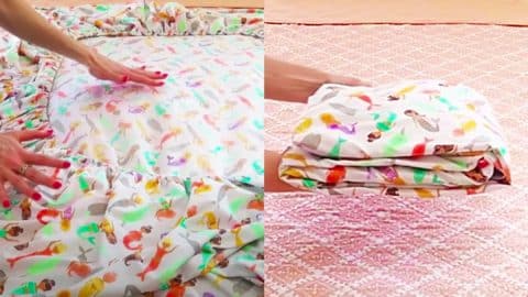 How To Fold A Fitted Sheet | DIY Joy Projects and Crafts Ideas