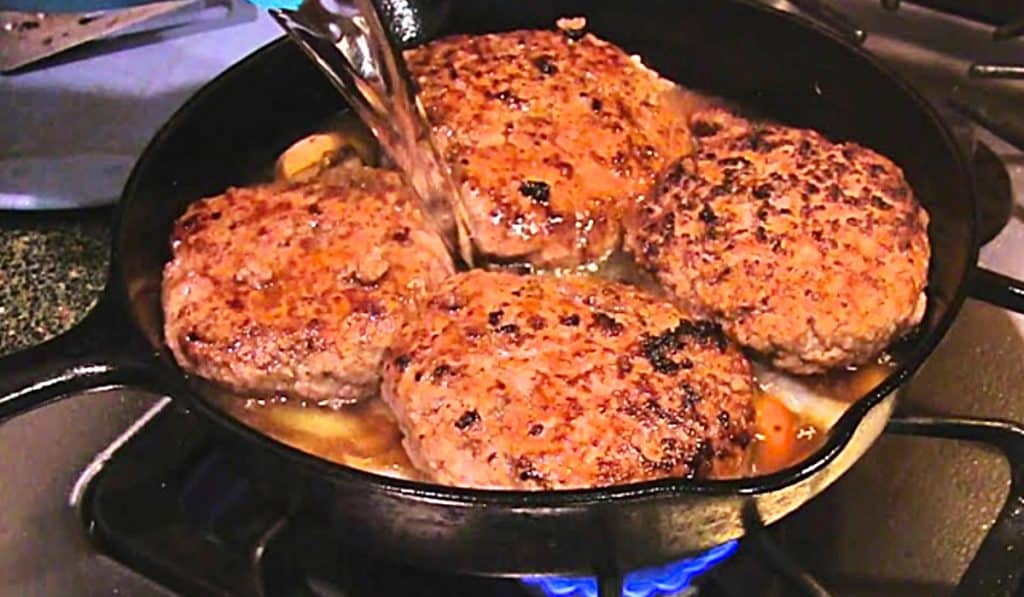 Southern Style Hamburger Steak Recipe - Easy Ground Beef Ideas - Quick Dinner Ideas