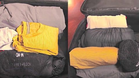 Packing Hack: How To Make A Space-Saving Army Fold | DIY Joy Projects and Crafts Ideas