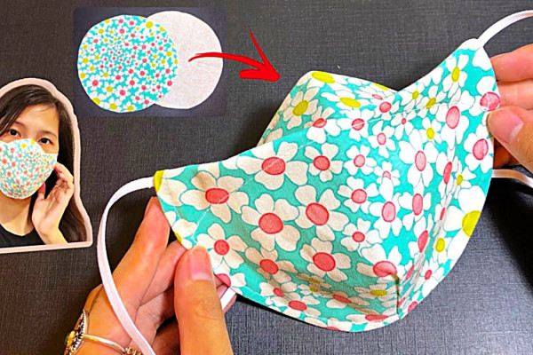 How To Make A No Fog Mask - Round Shaped Mask - DIY Cloth Mask