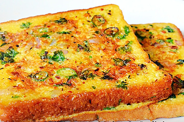 Spicy Omelette Toast Recipe - How To Make Spicy French Toast - Easy Lunch Ideas