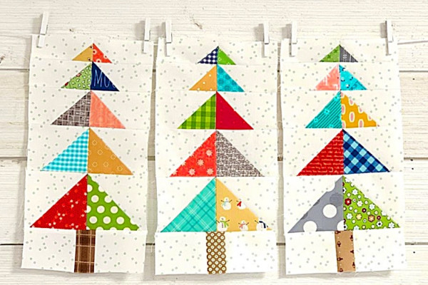 How To Make Tall Pine Quilt Blocks - Easy Quilt Block Pattern - Free Quilt Pattern