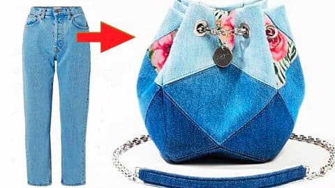 How To Make Bag From Old Jeans And Scrap Fabric | DIY Joy Projects and Crafts Ideas