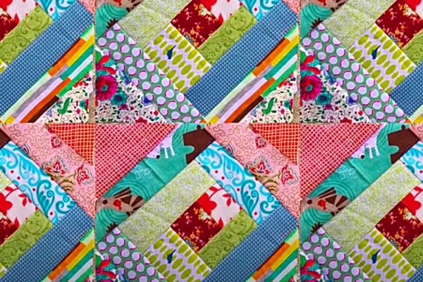 How To Make A Quick Scrappy Quilt Block - Easy Quilt Block Pattern - Easy Quilting Ideas