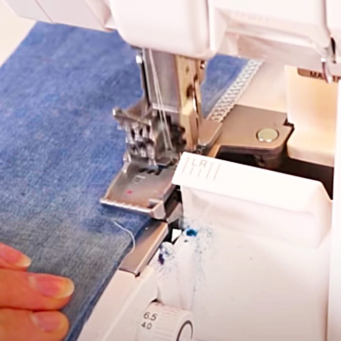 Sew A Neckline With A Serger - Easy Overlocker Instructions - How To Hem On A Serger