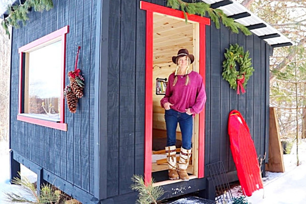 How To Build A Tiny Cabin In The Woods - DIY Tiny House - DIY Cabin
