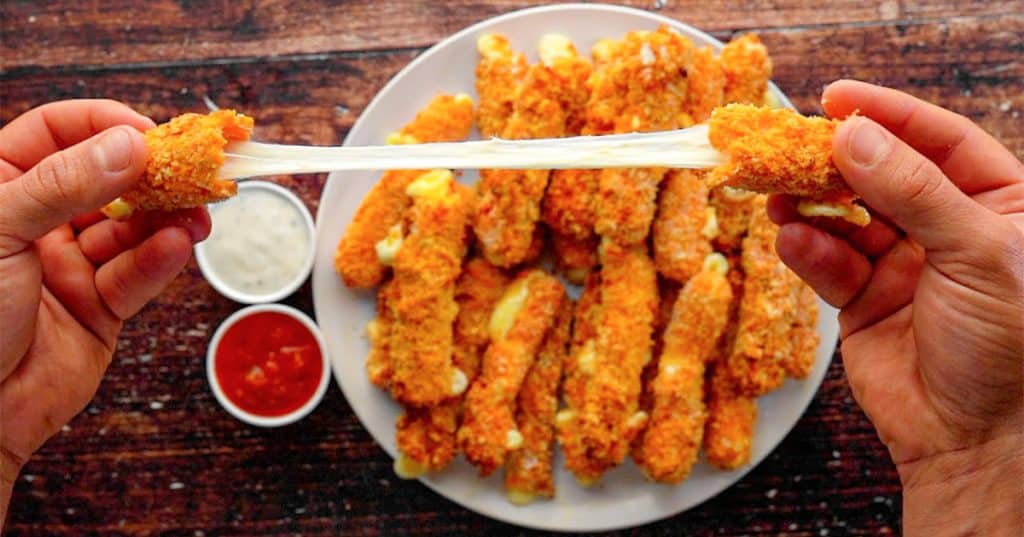 Air Fryer Mozzarella Sticks Recipe - Air Fryer Recipes - Mozzarella Sticks Recipe