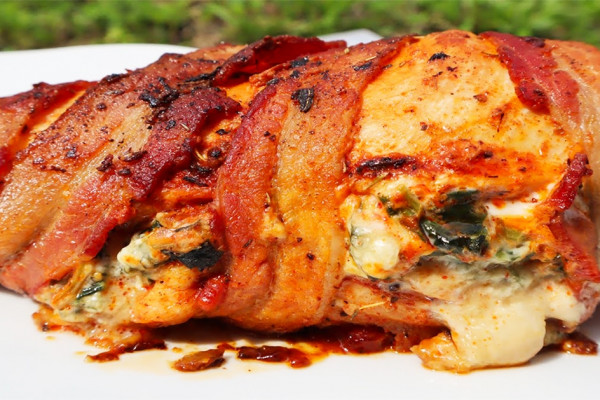 Bacon Wrapped Stuffed Chicken Recipe - Stuffed Chicken Recipe