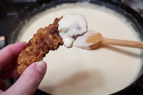 Chicken Fried Steak Fingers And Gravy Recipe - Chicken Fingers Recipe - chicken Fried steak