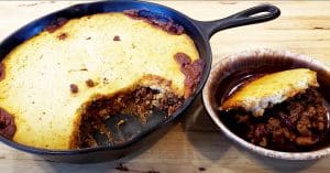 Chili Cornbread Skillet Bake Casserole Recipe