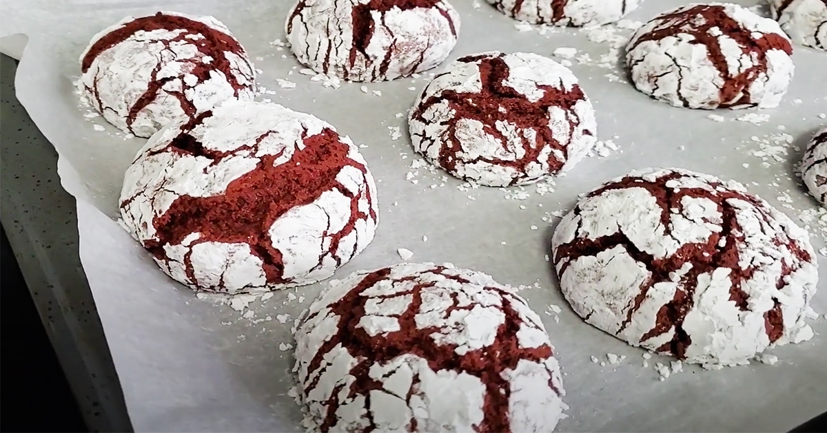 Fudgy Red Velvet Crinkle Cookie Recipe | DIY Joy Projects and Crafts Ideas