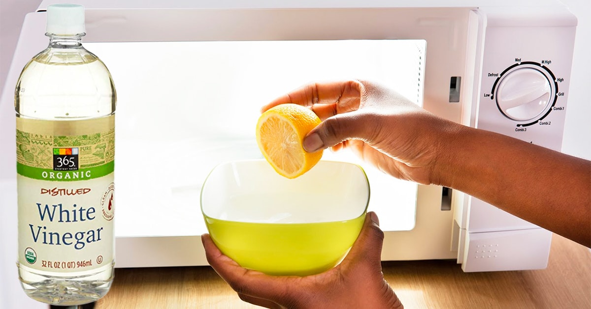 How To Clean A Microwave With Lemon And Vinegar | DIY Joy Projects and Crafts Ideas