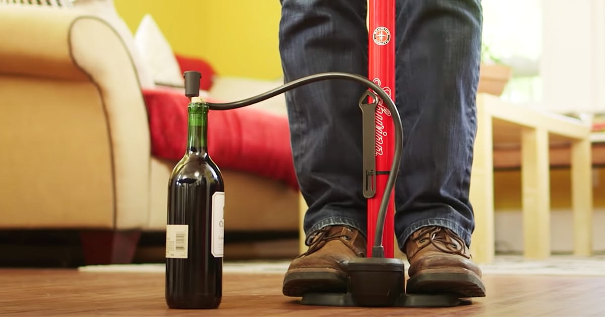 How To Open A Wine Bottle With A Bike Pump | DIY Joy Projects and Crafts Ideas