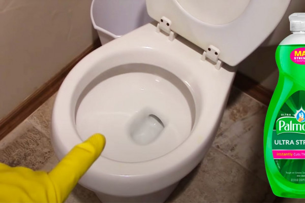 How To Unclog A Toilet Using Water And Dish Soap - DIY Unclogging Toilet - DIY Toilet Plunging