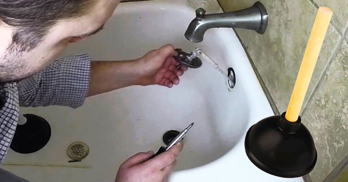 How To Unclog Bathtub Drain In 5 Minutes, Unclog Bathtub Drain With Plunger