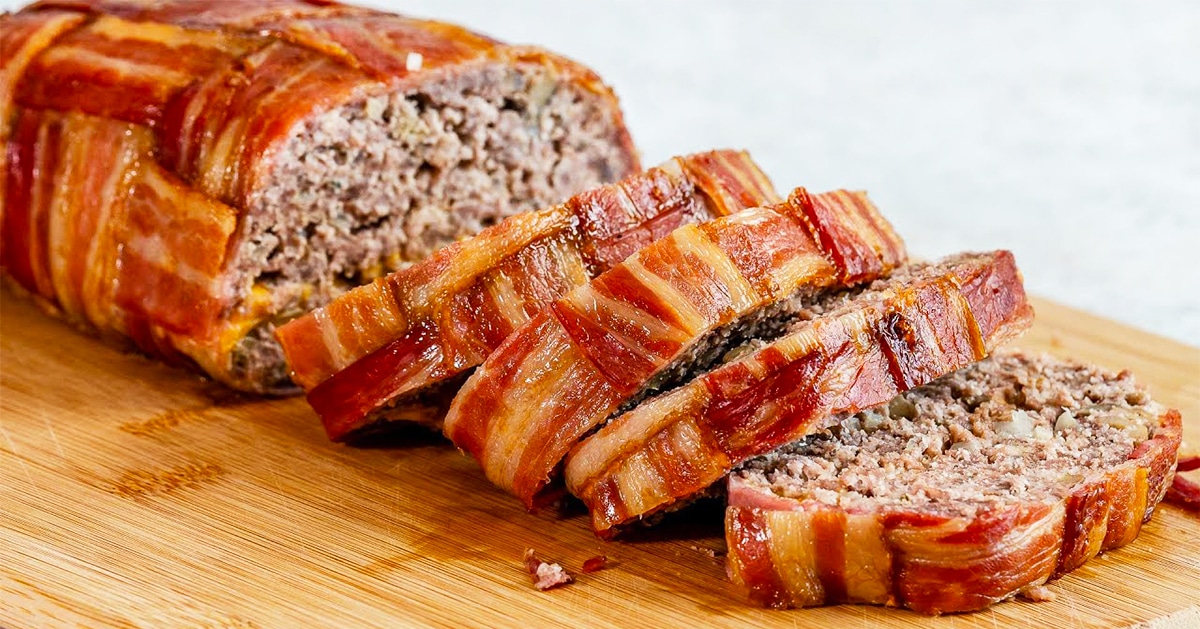 Low-Carb Bacon Wrapped Meatloaf Recipe | DIY Joy Projects and Crafts Ideas