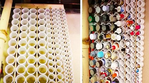 DIY PVC Pipe Storage For Paint | DIY Joy Projects and Crafts Ideas