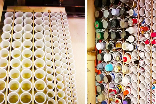 How To make a Storage For Spray Paint - Garage Organizer - PVC DIY Ideas