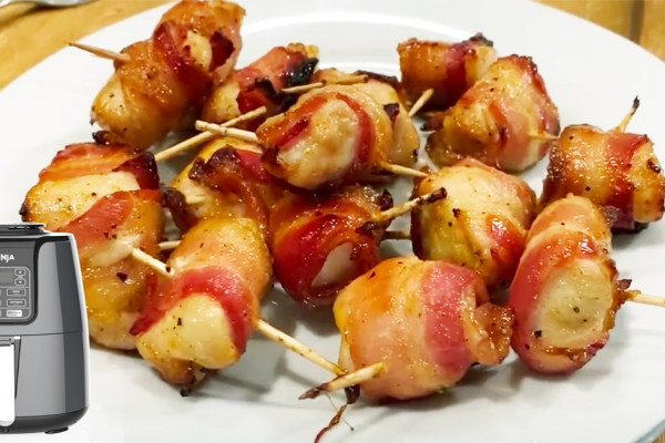 Paula Deen's Air Fryer Bacon-Wrapped Chicken Bites Recipe - Air Fryer Recipes - Paula Deen's Recipe