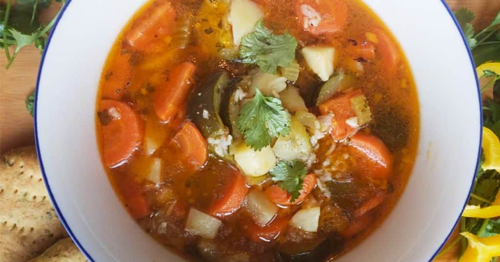 Slow Cooker Winter Vegetable Soup Recipe - One Pot Recipes - Slow cooker Recipes