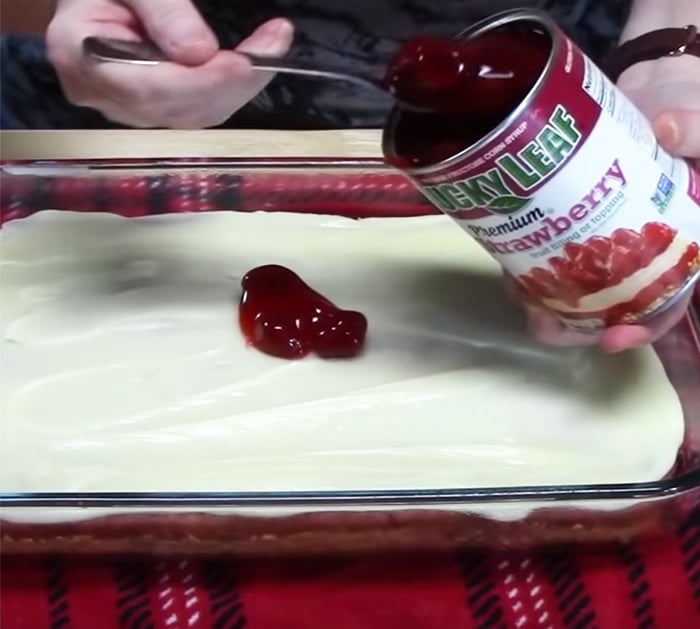 How To Make Strawberry Pie Cake - Box Cake Mix and Pie Filling