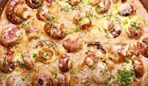 Creamy Mushrooms With Bacon Recipe