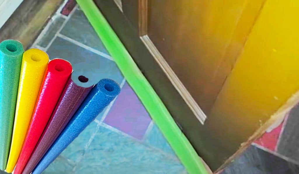 How To Stop A Door Draft Using A Pool Noodle - Easy Pool Noodle Door Fix - Pool Noodle Hacks