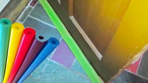 How To Fix A Drafty Door Using A Pool Noodle | DIY Joy Projects and Crafts Ideas