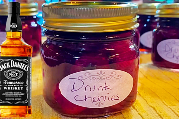 How To Can Drunk Cherries - Easy Canning Recipes - Cherry Canning Recipe