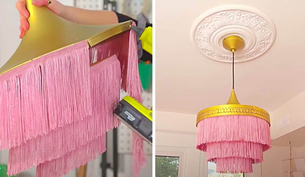 Easy DIY Lighting Ideas - Recycled Lighting Project - How To Make A Boho Light Fixture