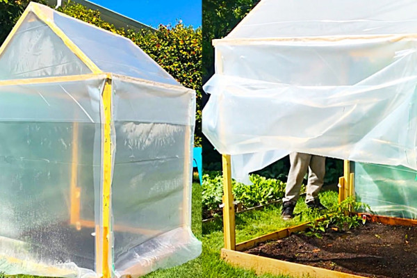 How To Build A $20 Greenhouse - Easy Greenhouse Build - Cheap Greenhouse Ideas