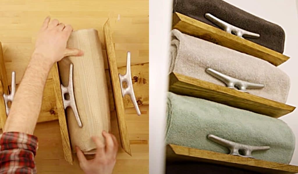 How To make A Nautical Towel Holder - DIY Towel Rack - Wooden Towel Rack