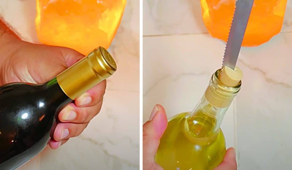 How To Open A Bottle Of Wine Without Corkscrew - Easy Way To Open Wine - DIY Wine Bottle Opener