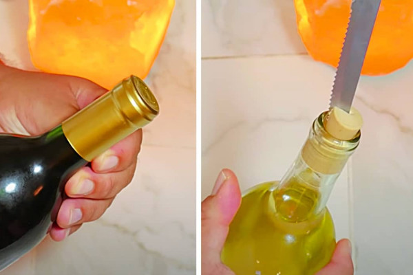 How To Open A Bottle Of Wine Without Corkscrew - Easy Way To Open Wine - DIY Wine Bottle Opener