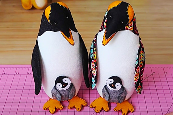 How To Make A Patchwork Penguin - Free Penguin Pattern - Easy Sewing Pattern