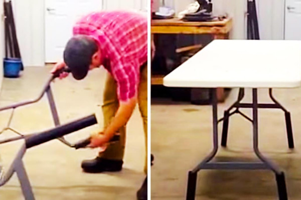 How To Make A Table Taller Using PVC Pipe - Easy Table Hack - PVC Hacks