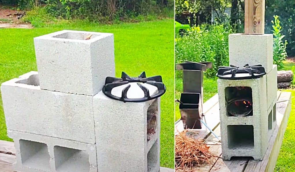 How To Make A Cinder Block Rocket Stove - Easy Rocket Stove Building Plans - Disaster Preparedness