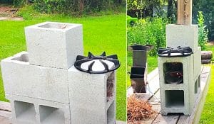 How To Build A Cinder Block Rocket Stove In A Few Minutes