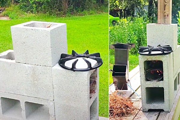 How To Make A Cinder Block Rocket Stove - Easy Rocket Stove Building Plans - Disaster Preparedness