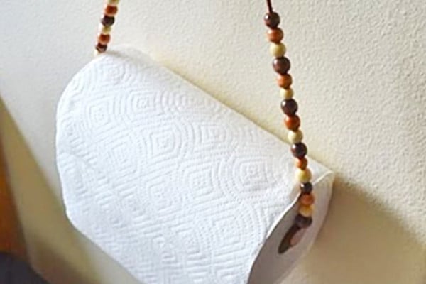 How To Make A Beaded Paper Towel Holder - Kitchen Ideas - Kitchen Organizing