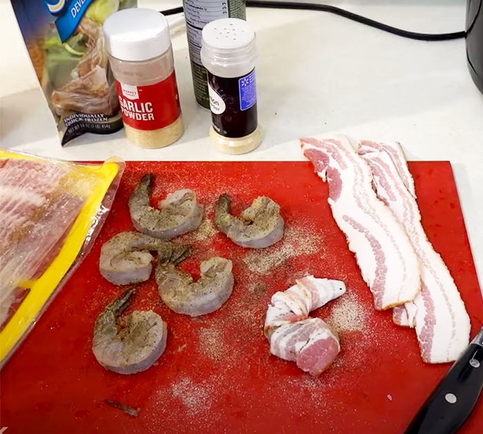 Easy Shrimp Recipes - Bacon Wrapped Recipes - How To Make Air Fryer Shrimp