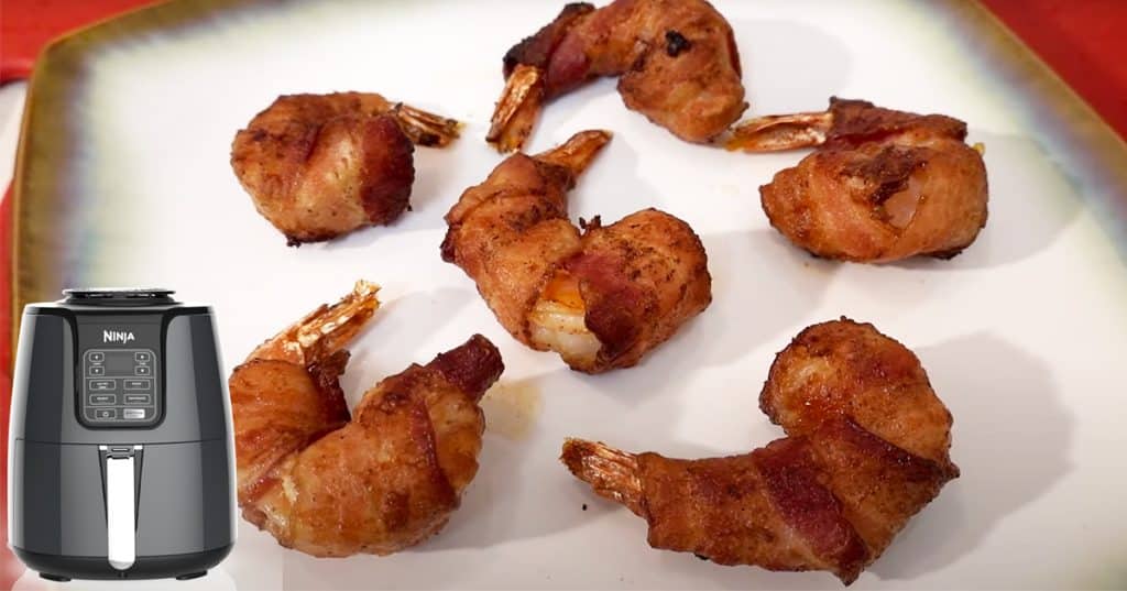 Air Fryer Bacon Wrapped Shrimp Recipe - Air Fryer Recipes - Air Fryer Shrimp