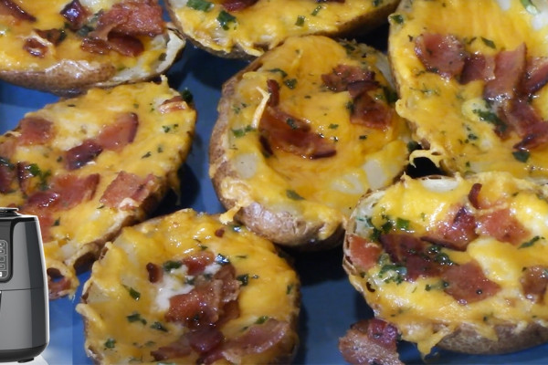 Air Fryer Potato Skins Recipe - Air Fryer Recipes - Potatoes Recipe