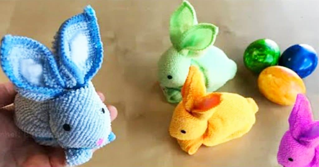 DIY Easter Towel Bunny - Easter Decor Ideas - Easter Towel Bunny