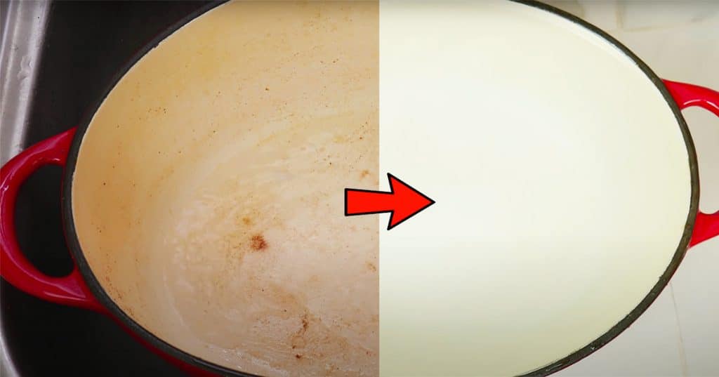 How To Remove Stains Off Dutch Oven Pots - DIY Stain Removal From Enamel Dutch Oven Pots - Pot Cleaning